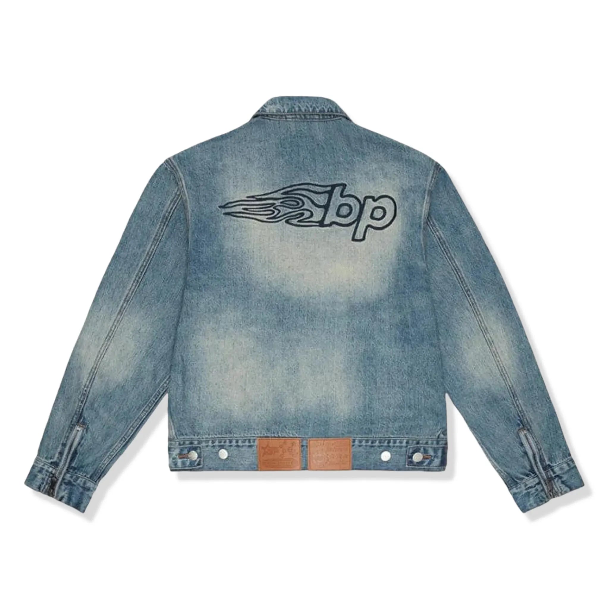 Back View of Broken Planet Denim Blue Jacket (SS25) BP-JKT-DEN-BLU-SS25